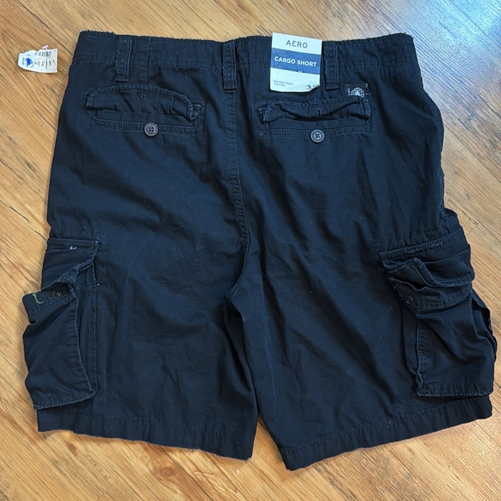 Aeropostale Cargo Shorts Black Men’s 33 NWT